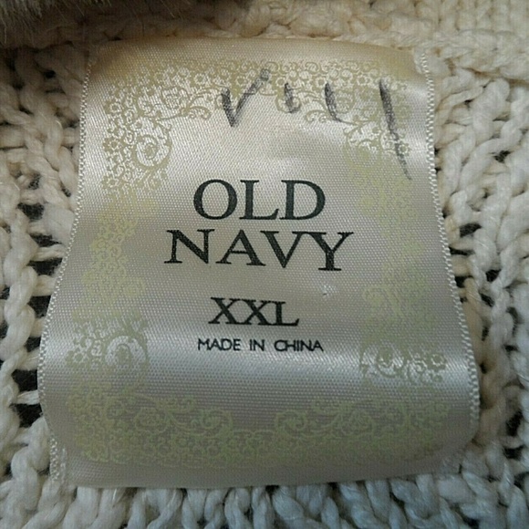 Old Navy Women's Hooded Sweater Vest Faux Fur Trim - Picture 4 of 6